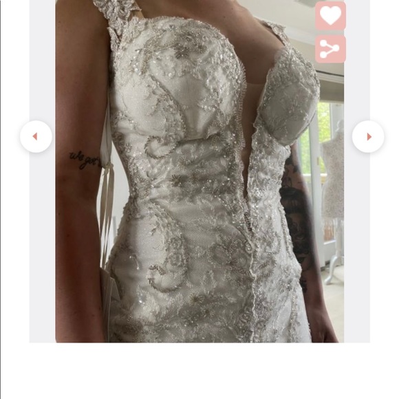 Galia Lahav Navona new with tags wedding dress comes with sleeves - Picture 3 of 9